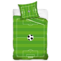 Javoli Dětské bavlněné povlečení Fotbalové hřiště 140×200cm, 70×90 cm