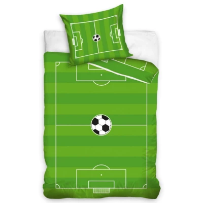 Javoli Dětské bavlněné povlečení Fotbalové hřiště 140×200cm, 70×90 cm