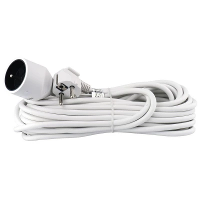 ECOline Kabel prodlužovací PVC bílý 230V 10 m