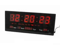 GGV 3754 LED digitální nástěnné hodiny 36 x 16 cm červené