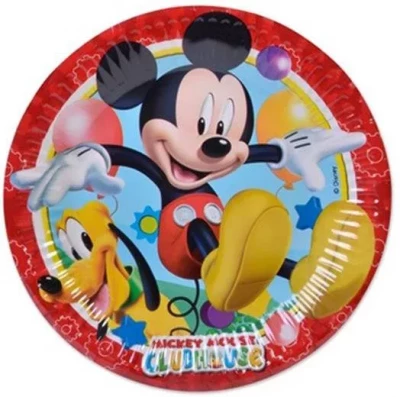 Javoli Papírové talíře Disney Mickey 19,5 cm - 8 ks červené