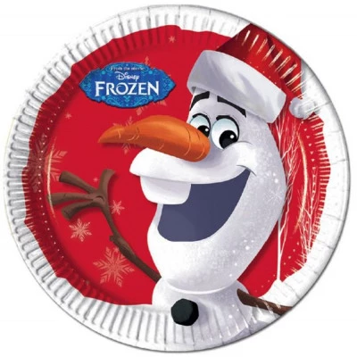 Javoli Papírové talíře Disney Frozen Olaf 23 cm - 8 ks 