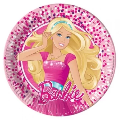 Javoli Papírové talíře Barbie 20 cm - 8 ks