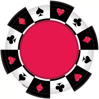 Javoli Papierové taniere Poker 17,8 cm - 8 ks