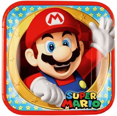 Javoli Papírové talíře Super Mario 23 cm - 8 ks II