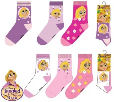 Javoli Dětské ponožky Disney Tangled vel. 31/34 3 páry