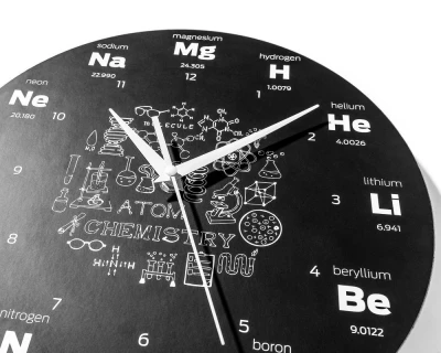 Master Hodiny pre chemika 30 cm čierne