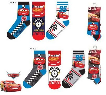 Javoli Dětské ponožky Disney Cars vel. 27/30 3 páry