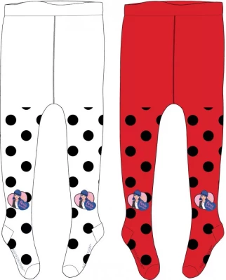 Javoli Dětské punčocháče Miraculous Ladybug vel. 116/122 bílé