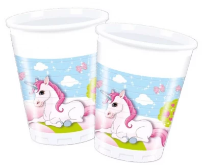 Javoli Plastové kelímky Unicorn 200 ml 8 ks II