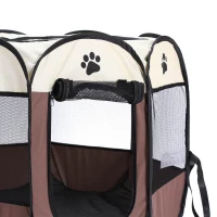 KIK KX6942 Ohrádka pro psy 104 cm x 65 cm hnědá - bazar