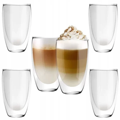 Pronett Termo sklenice na latté 450 ml, 6 ks