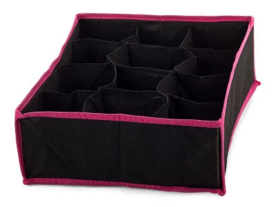 Verk 15390 Organizer do zásuvky na prádlo 12 přihrádek černý