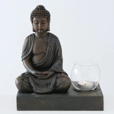 Boltze Dekorativní svícen Buddha 1 ks