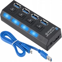 ISO 12269 Mini USB Hub 3.0, 4 porty