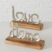Boltz Dekoratívna drevený nápis Love, Home 1 ks