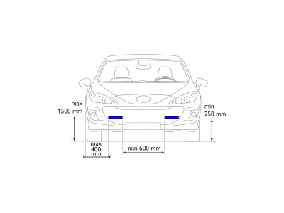 Pronett DRL světla pro denní svícení 2x 8 LED 
