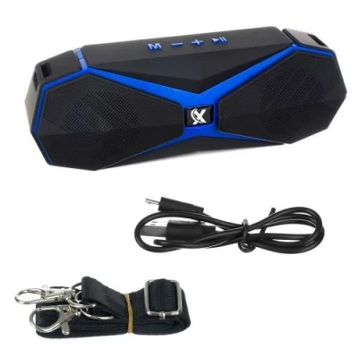 Izoxis 12275 Prenosný Bluetooth reproduktor s popruhom čiernomodrý