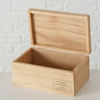 Boltz Dekoratívne drevený box s vekom Natural Set 3 ks
