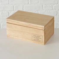 Boltz Dekoratívne drevený box s vekom Natural Set 3 ks