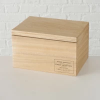 Boltz Dekoratívne drevený box s vekom Natural Set 3 ks