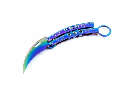 Kandar N-161 Nůž Motýlek neon