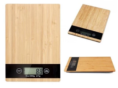 APT AG51N Bambusová kuchynská váha 5kg LCD 23x16cm