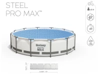 Bestway 5612Z Zahradní bazén Steel Pro MAX 4.88mx 1.22m Pool Set s kartušovou filtrací
