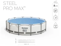 Bestway 5612X Zahradní bazén Steel Pro Max 4,27 x 1,22 m s příslušenstvím