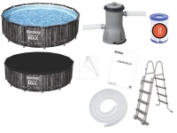 Bestway 5614Z Záhradný bazén Steel Pre Max Wood 4,27 x 1,07 m s príslušenstvom