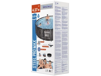 Bestway 5614Z Záhradný bazén Steel Pre Max Wood 4,27 x 1,07 m s príslušenstvom