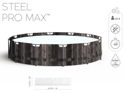 Bestway 5614Z Záhradný bazén Steel Pre Max Wood 4,27 x 1,07 m s príslušenstvom