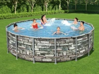Bestway 56966 Bazén s konštrukciou Power Steel Stone 488 x 122 cm