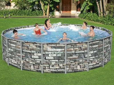 Bestway 56886 Bazén Power Steel Stone 5,49 x 1,32 m 11 v 1