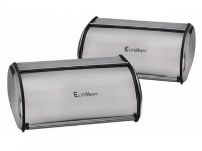 EliteHoff E-6006e Chlebník matný nerez 2 ks