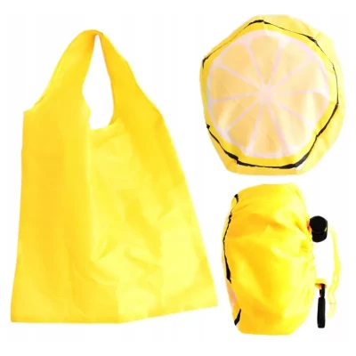 Pronett SM3002 Skládací nákupní taška - citrón