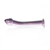 Sensual Dildo Glass 18 cm transparentní
