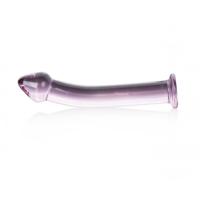 Sensual Dildo Glass 18 cm transparentní