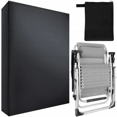 ISO Krycí plachta na zahradní lehátka 70 x 30 x 100 cm 1 ks černá