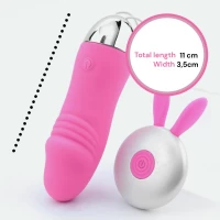 Sensual Vibračné vajíčko v tvare penisu 11 cm ružová