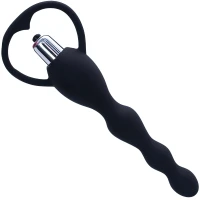 Sensual Anální kuličkový kolík vibrační 17 cm černá