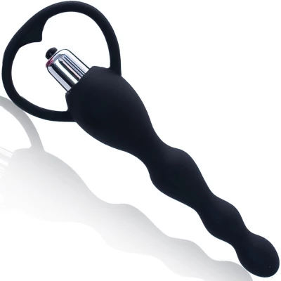 Sensual Análny guličkový kolík vibračný 17 cm čierna
