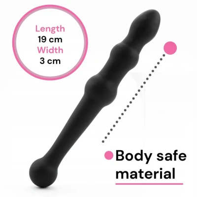 Sensual Obojstranné análne dildo 19 cm