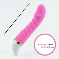 Sensual Vibrátor Silicone 19 cm svetlo ružová