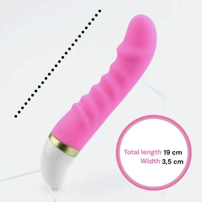 Sensual Vibrátor Silicone 19 cm svetlo ružová