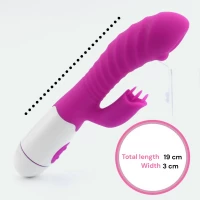 Sensual W36-7 Vibrátor, 30 režimov, 19 cm ružová