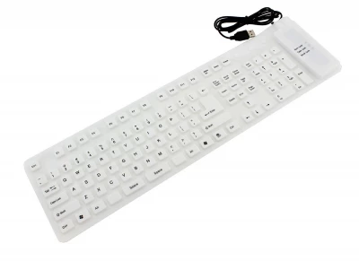 APT AK136 Flexibilní silikonová klávesnice k PC bílá