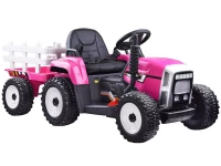 Joko PA0242 RO Elektrický traktor s vlečkou růžový 