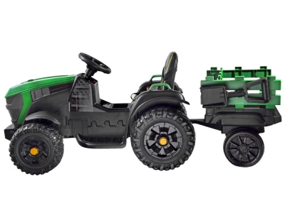 Joko PA0240 Detský elektrický traktor s vlečkou a lopatkou čierny