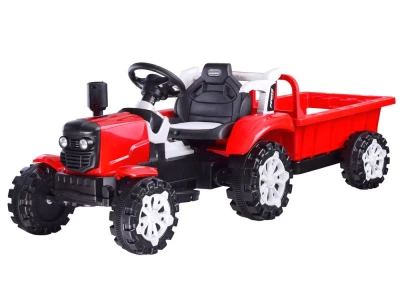Joko PA0234 Dětský elektrický traktor s přívěsem červený